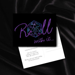 Hologram D20   PnP Tabletop Gamer Verandering van  Briefkaart