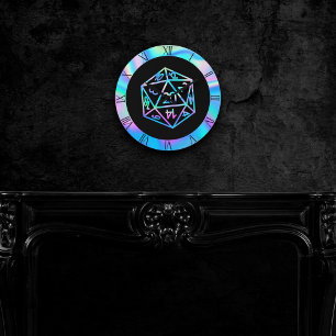 Hologram D20-rit   PnP Tabletop Gamer Dice Ronde Klok