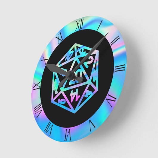 Hologram D20-rit | PnP Tabletop Gamer Dice Ronde Klok (Hoek)