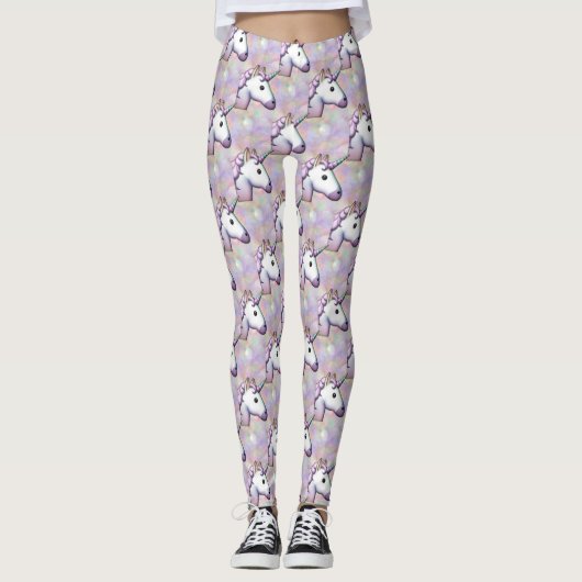 Hologram Eenhoorn Emoji leggings (Voorkant)