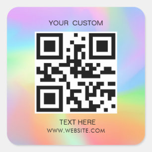 Hologram, Eenvoudige QR Kleine Zakelijke Aangepast Vierkante Sticker