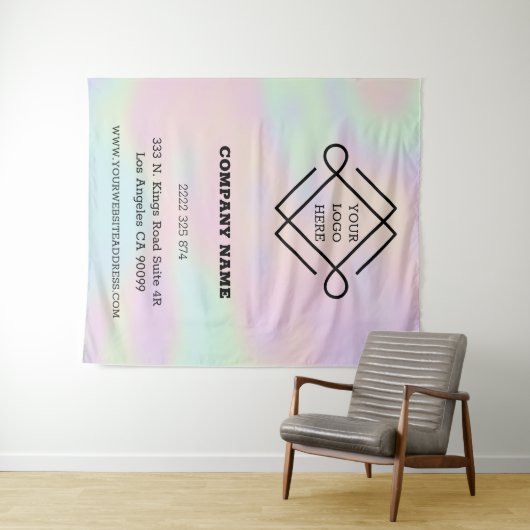 Hologram en Logo tapijt Wandkleed (In Situ (horizontaal))