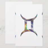 hologram Gemini Briefpapier (Voorkant / Achterkant)