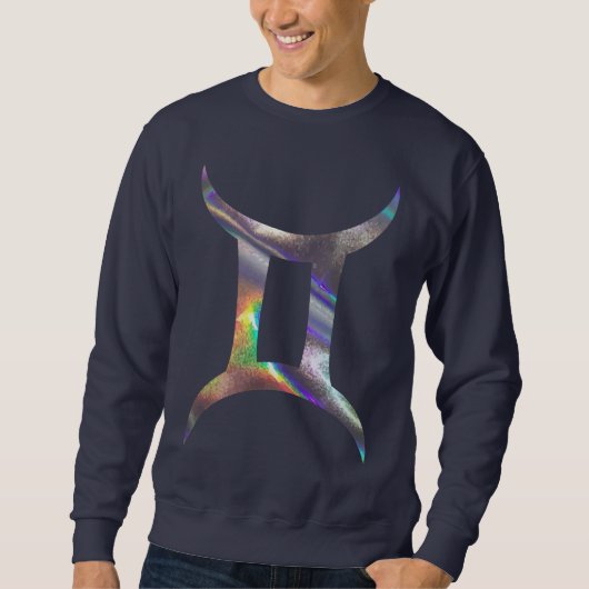hologram gemini mannen sweatshirt (Voorkant)