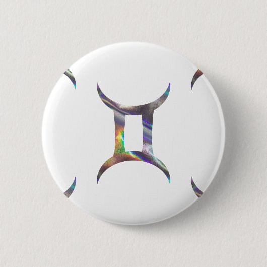 hologram Gemini Ronde Button 5,7 Cm (Voorkant)