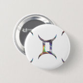 hologram Gemini Ronde Button 5,7 Cm (Voorkant /achterkant)