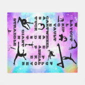 Hologram Gymnastiek Vaardigheden Kruiswoorden Deke Fleece Deken (Voorkant (Horizontaal))