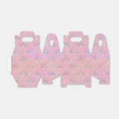 Hologram Holograaf Glitter Crown Pink Marmer Bedankdoosjes (Uitgevouwen)
