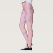 Hologram Holograaf Glitter Crown Pink Marmer Leggings (Links)