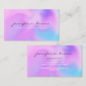 hologram KLEURRIJKE paarse etherische oliën Visitekaartje (Voorkant / Achterkant)