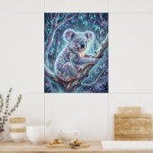 Hologram Koala Neon Baldakijn Poster (Keuken)