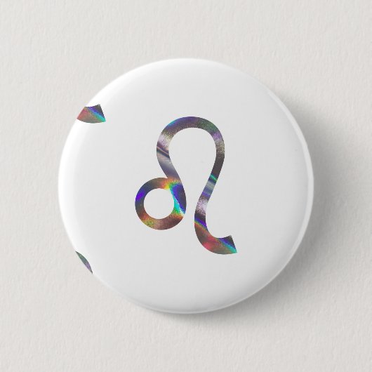 hologram Leo Ronde Button 5,7 Cm (Voorkant)
