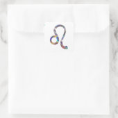 hologram Leo Vierkante Sticker (Tas)