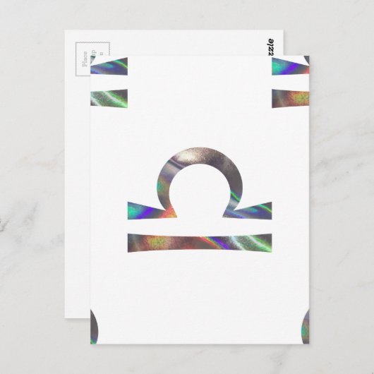 hologram Libra Briefkaart (Voorkant / Achterkant)