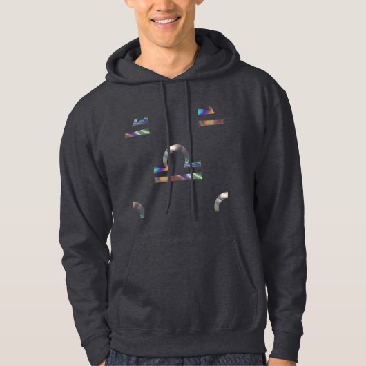 hologram libra mannen hoodhoodhooi hoodie (Voorkant)