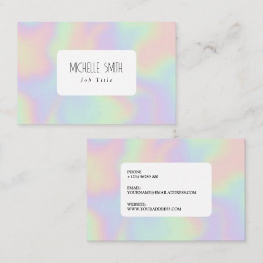 Hologram ontwerp effect visitekaartje (Voorkant / Achterkant)