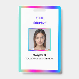 Hologram op maat gemaakte fotonaam badge