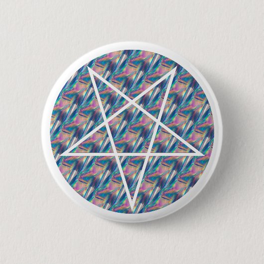 hologram pentagram ronde button 5,7 cm (Voorkant)