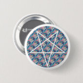 hologram pentagram ronde button 5,7 cm (Voorkant /achterkant)