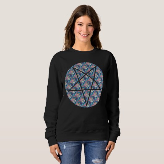 hologram pentagram sweatshirt (Voorkant volledig)