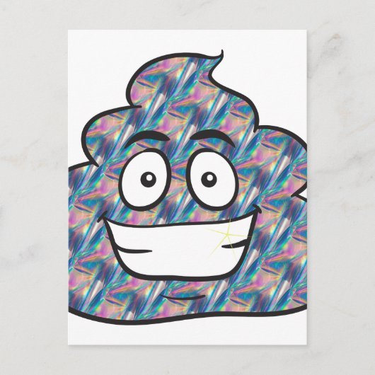 hologram poop emoji briefkaart (Voorkant)