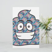 hologram poop emoji briefpapier (Staand voorkant)