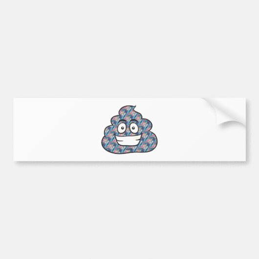 hologram poop emoji bumpersticker (Voorkant)