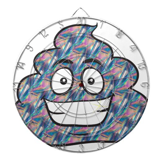 hologram poop emoji dartbord (Voorkant)