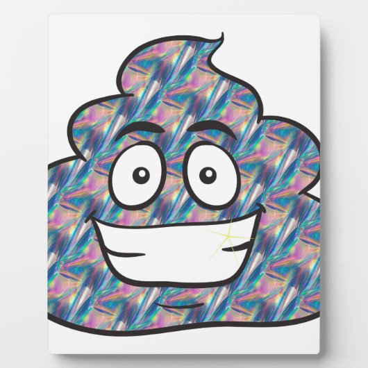hologram poop emoji fotoplaat (Voorkant)