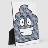 hologram poop emoji fotoplaat (Zijkant)