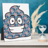 hologram poop emoji fotoplaat (Zijkant)