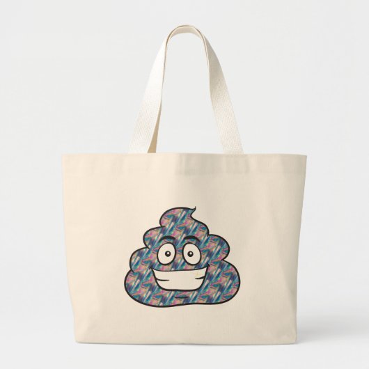 hologram poop emoji grote tote bag (Voorkant)