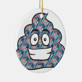 hologram poop emoji keramisch ornament (Rechts)