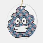 hologram poop emoji keramisch ornament (Links)