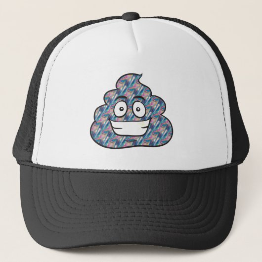 hologram poop emoji trucker pet (Voorkant)