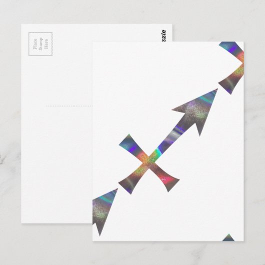 hologram Sagittarius Briefkaart (Voorkant / Achterkant)