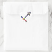 hologram Sagittarius Hart Sticker (Tas)