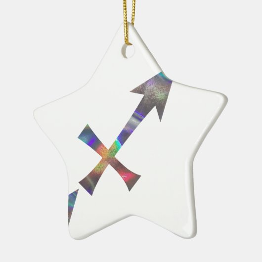 hologram Sagittarius Keramisch Ornament (Links)