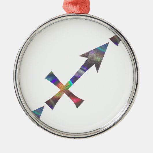 hologram Sagittarius Metalen Ornament (Voorkant)