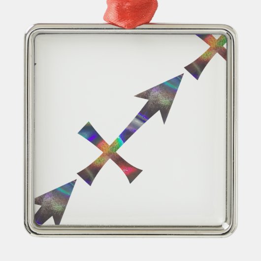hologram Sagittarius Metalen Ornament (Voorkant)