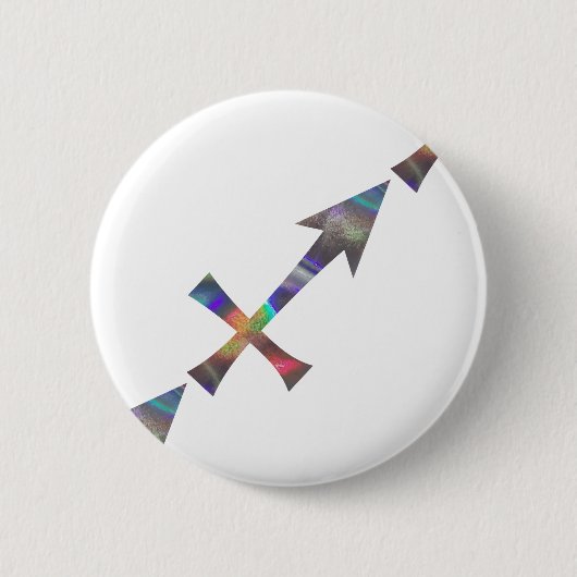 hologram Sagittarius Ronde Button 5,7 Cm (Voorkant)