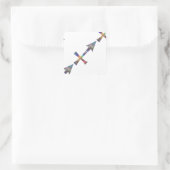 hologram Sagittarius Vierkante Sticker (Tas)