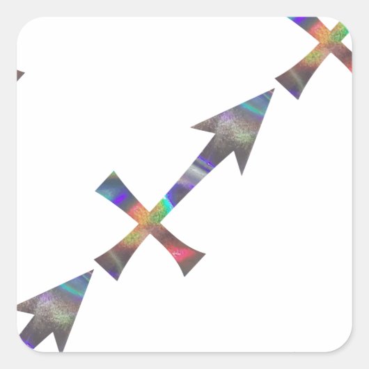 hologram Sagittarius Vierkante Sticker (Voorkant)