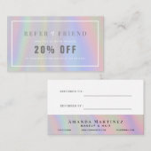 Hologram Salon Referral Visitekaartje (Voorkant / Achterkant)