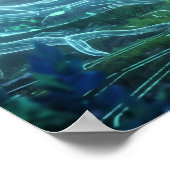 Hologram Stag Electric Forest Poster (Hoek)