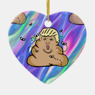 hologram stort trump keramisch ornament