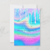 Hologram Unicorn Baby shower Girly Feet Glitter Kaart (Voorkant)