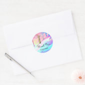 hologram unicorn druppelt bedankt ronde sticker (Envelop)