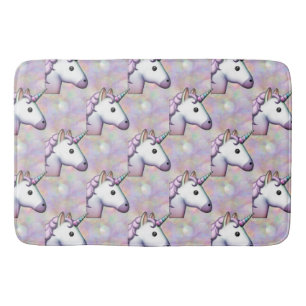 hologram unicorn emoji badkamer badmat