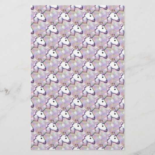 hologram unicorn emoji briefpapier (Voorkant)